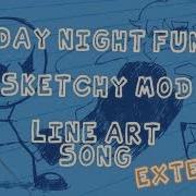 Friday Night Funkin Vs Sketchy Line Art