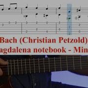 Menuett Anna Magdalena Bach Christian Petzold Guitar