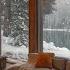 Soothing Jazz Music In A Cozy Living Room Space Snowy Scene And Fireplace Sound For Relaxation