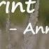 Ann Marie Blueprint Lyrics