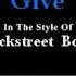 All I Have To Give Karaoke Backstreet Boys
