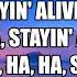 Bee Gees Staying Alive Lyrics HQ Official