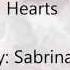 Sabrina Carpenter Two Young Hearts Lyric Video