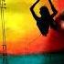 A Girl Dancing Near Streetlight Oil Pastel Drawing