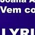 Joana Almeida Vem Comigo Portugal LYRICS With English Translation