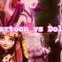 Cartoon VS Doll Monsterhigh Dolls Draculaura Clawdeen Cleodenile Pink Vampires