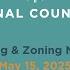 Planning Zoning Meeting May 15 2025