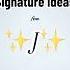 BOSS Signature Ideas Letter J Shorts Signature Calligraphy Handwriting Letra J