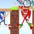 Double Bridge Challenge With Sonic And Knuckls Shorts Tiktok Viral Animation