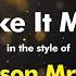 Jason Mraz Make It Mine Karaoke Version From Zoom Karaoke