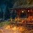 Cozy Halloween Lake House Ambience Autumn Porch Campfire Crickets Crunchy Leaves White Noise