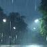 Goodbye Insomnia And Sleep Well In Heavy Rain Strong Wind On The Street In A Quiet Park
