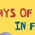 French Days Of The Week Children S Song Les Jours De La Semaine Pour Les Enfants