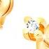 Bijuterii Cercei Cu Diamant Din Aur Galben De 14K Diamant Rotund și Transparent 1 5 Mm