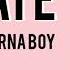Becky G Burna Boy Rotate Lyrics