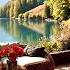24 7 COZY AUTUMN PIANO JAZZ MUSIC 4K LAKESIDE CAFE SHOP AMBIENCE FOR STUDY RELAXATION ASMR