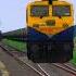 2 DIESEL TRAINS CROSSING EACH OTHER ON SAME TRACK Train