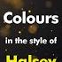 Halsey Colours Karaoke Version From Zoom Karaoke