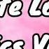 Anne Marie Hate Love Official Lyrics Video