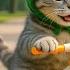 Mama Cat Trims Fur On The Farm And Makes Tiger Hat For Kittens At Home