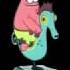 Patrick Riding A Sea Horse