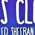 Ed Sheeran Eyes Closed
