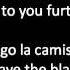 Juanes La Camisa Negra The Black Shirt ENGLISH SPANISH Lyrics Letra