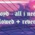 Lloyd All I Need Slowed Reverb By Lxrdgxd