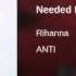 Needed Me Rihanna CLEAN