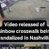 Video Released Of Rainbow Crosswalk Being Vandalized In Nashville