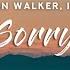 Alan Walker ISÁK Sorry Lyrics