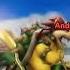 Mario Kart Wii VS N64 Sherbet Land Bowser Wario Bike