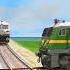 TRAINS CROSSING BUMPY BRANCHED TRACKS Train