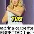 Sabrina Carpenter REGRETTED This