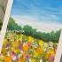 Oil Pastel Painting Flowers Garden Shortsviral Shorts Art Oilpastel Varshaartwork