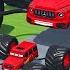 TRANSPORTING PIXAR CARS FRUITS WITH COLORED JOHN DEERE Vs CLAAS Vs TRACTORS BeamNG Drive 962