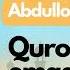 Abdulloh Domla Quron Mahluq Emas