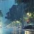 Goodbye Insomnia And Sleep Tight In The Pouring Rain Thundering On The Road In A Quiet Park