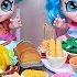 Kindi Kids Dolls Thanksgiving Dinner After Grocery Shopping In Supermarket