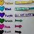 Red Yellow Blue Purple Green Pink Black White