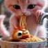 Maggi Baby Dances On Pink Cat S Head Funny 3D Animation