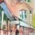 Городской пленэр акварель перо Беседин Иркутск 2015