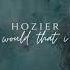 Hozier Would That I Slowed Reverb