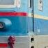 Электровоз ЧС2 017 с пассажирским летит на большой скорости