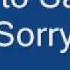 Aquagen Hard To Say I M Sorry