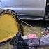 Car Camping In Rain STORM 4 Season Tent