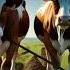 Cows Plowing The Fields