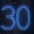 Неоновый таймер 30 секунд обратный отсчет